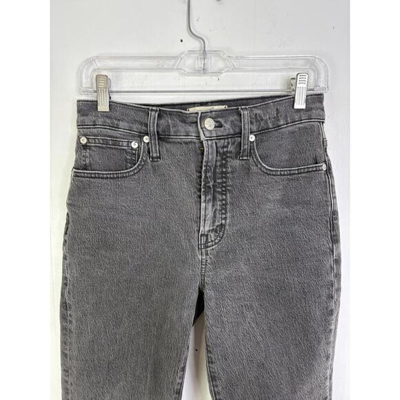 Madewell Jeans Womens 25P Perfect Vintage Denim Washed Gray  Tapered Ankle - Picture 3 of 10
